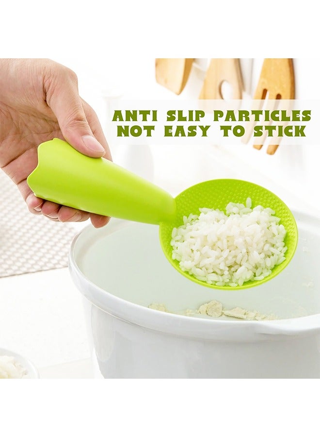 4 Pcs Non-stick Heat Resistant Standing Rice Serving Spoon Rice Potato Server Cute Cooking Spoons  - Image 3