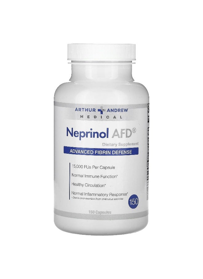 Arthur Andrew Medical Arthur Andrew Medical, Neprinol AFD, Advanced Fibrin Defense, 15,000 FU, 150 Capsules  - Image 1