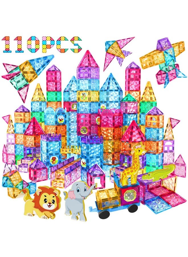 Jasonwell Jasonwell Magnetic Tiles Kids Magnetic Blocks Building Sets 3D Magnet Tile Building Toy Construction Educational STEM Toys Christmas Birthday Gifts for Toddlers Boys Girls 3 4 5 6 7 8 9 10 + Year Old  - Image 1