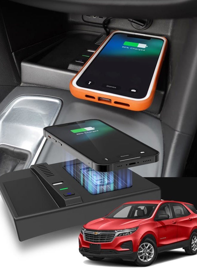 CarQiWireless Wireless Charger for Chevy Equinox Accessories 2018 2019 2020 2021 2022 Wireless Charging Center Console Organizer for Chevy Chevrolet Equinox L/LS/LT/Premier Accessories - Image 1