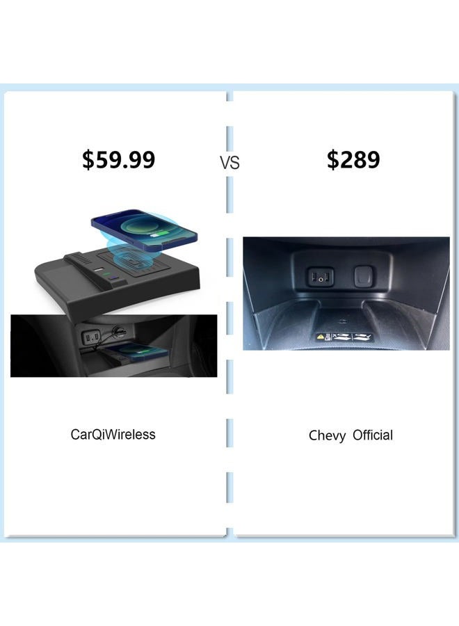 CarQiWireless Wireless Charger for Chevy Equinox Accessories 2018 2019 2020 2021 2022 Wireless Charging Center Console Organizer for Chevy Chevrolet Equinox L/LS/LT/Premier Accessories - Image 2