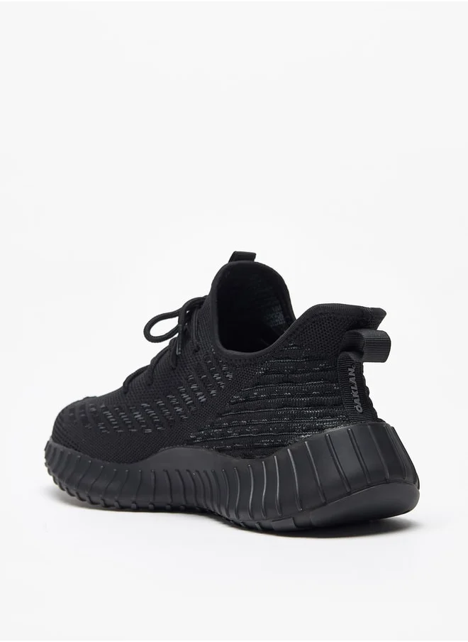 أوكلان Women Textured Lace-Up Sports Shoes