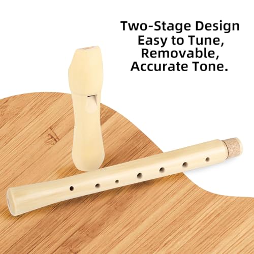 Mr.Power Maple Wooden Soprano Recorder, C Key German Style Fingering 8 Holes 2 Piece School-Approved Musical Instrument Pupil Student Educational (Wood Color) - Image 5