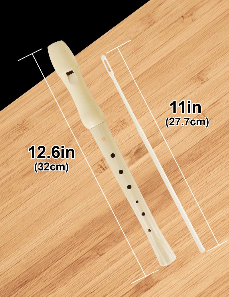Mr.Power Maple Wooden Soprano Recorder, C Key German Style Fingering 8 Holes 2 Piece School-Approved Musical Instrument Pupil Student Educational (Wood Color) - Image 3