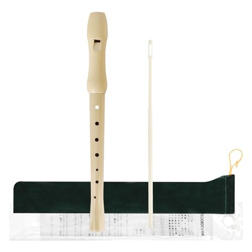 Mr.Power Maple Wooden Soprano Recorder, C Key German Style Fingering 8 Holes 2 Piece School-Approved Musical Instrument Pupil Student Educational (Wood Color) - Image 1