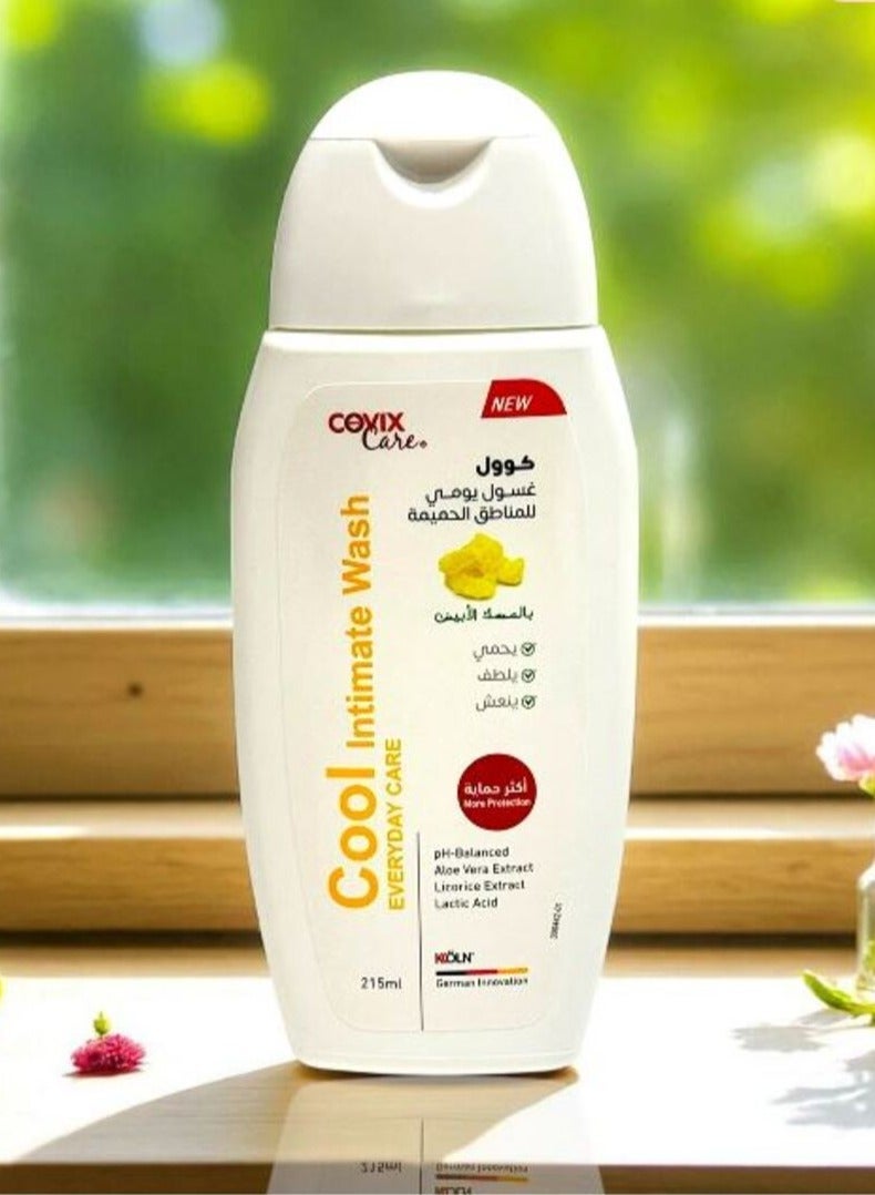 كوفيكس كير غسول كوفيكس كير كول للمناطق الحساسة، للعناية اليومية بخلاصة المسك الأبيض - 215 مل - Image 1