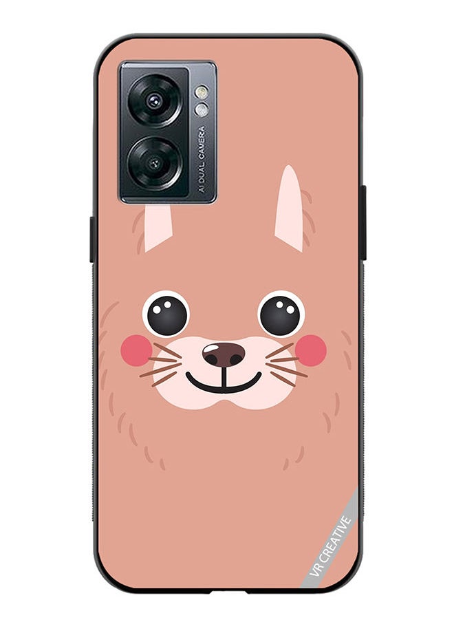 VR CREATIVE Protective Case Cover For OnePlus Nord N300 Lama Cartoon Face Design Multicolour  - Image 1