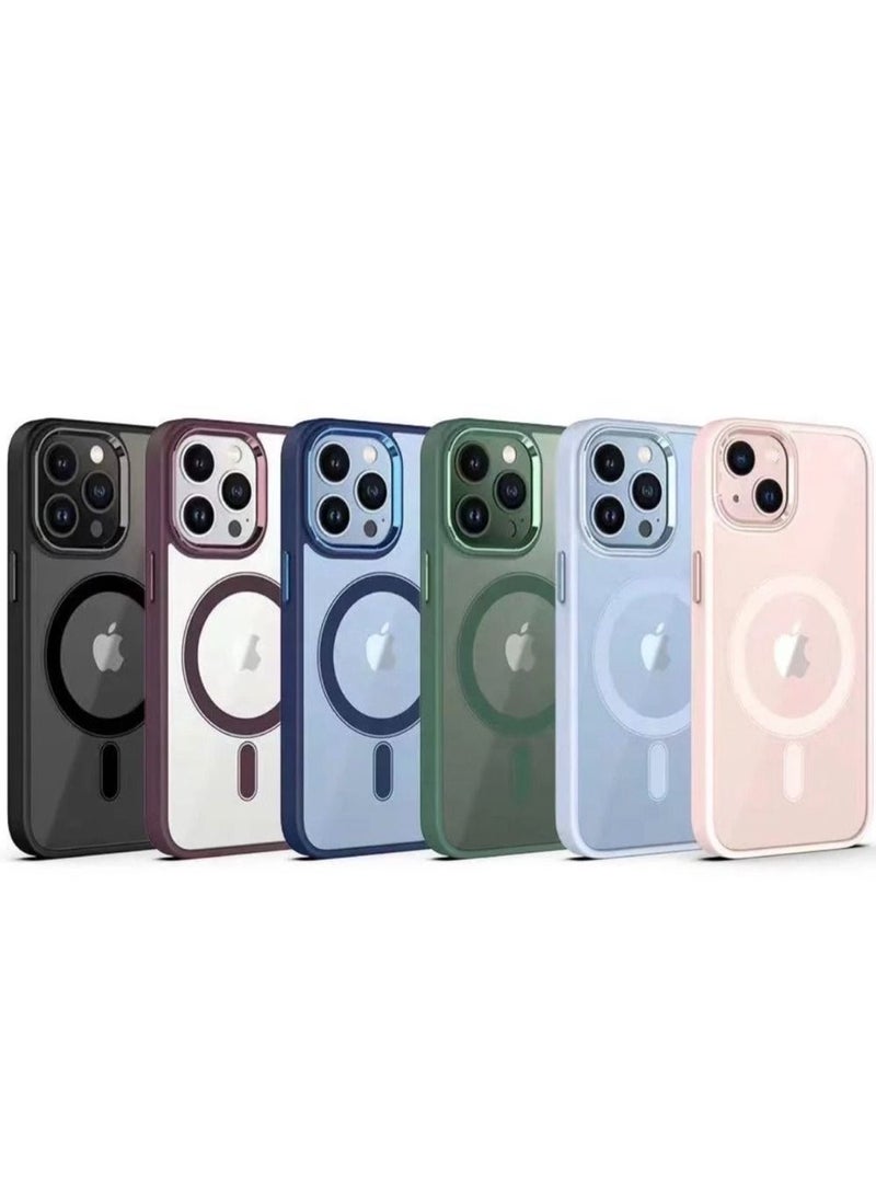 3in1 Magsafe Green Cover And 2 Piece Tempered Glass Screen Protector With Camera Lens Protector For Apple Iphone 14Pro - Image 5