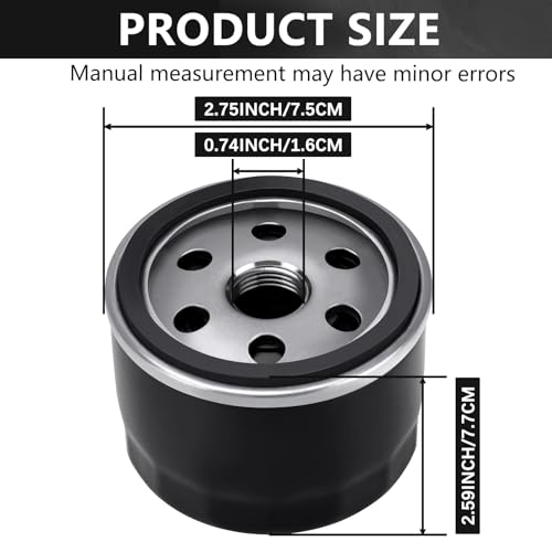 Yerbay 49065-0721 49065-7007 Oil Filter for Kawasaki FR600V FR691V FR651V FX600V FR730V FR541V FX600V FS730 FX600v FS451V FS481V FS691V FS651V FB460V FC420V FC540V FD501D FD590V - Image 2