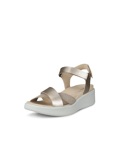 ECCO Flowt Wedge Luxury Crossband, PURE WHITE GOLD, 6-6.5 - Image 1