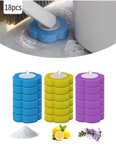 Beirui 18 Disposable Toilet Brush Replacement Brush Heads, Three Scented Replacement Sponge Brush Heads for Bathroom Toilet Cleaning, Hangable Toilet Brush, Safe and Hygienic for More Peace of Mind(Only applicable to the same toilet brush in our store, please read carefully)  - Image 1