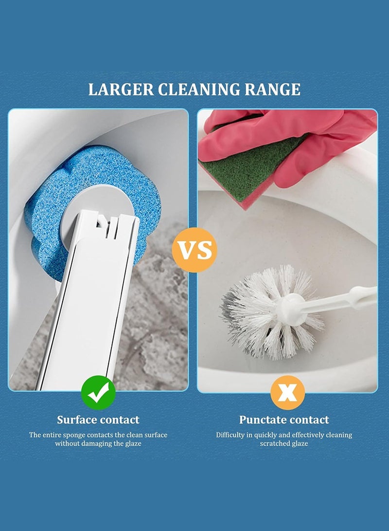 BEIRUI 18 رأس فرشاة مرحاض قابلة للتخلص، ثلاثة رؤوس إسفنجية معطرة بديلة لتنظيف مرحاض الحمام، فرشاة مرحاض قابلة للتعليق، آمنة وصحية لمزيد من راحة البال (تنطبق فقط على نفس فرشاة المرحاض في متجرنا، يرجى القراءة بعناية) - Image 5