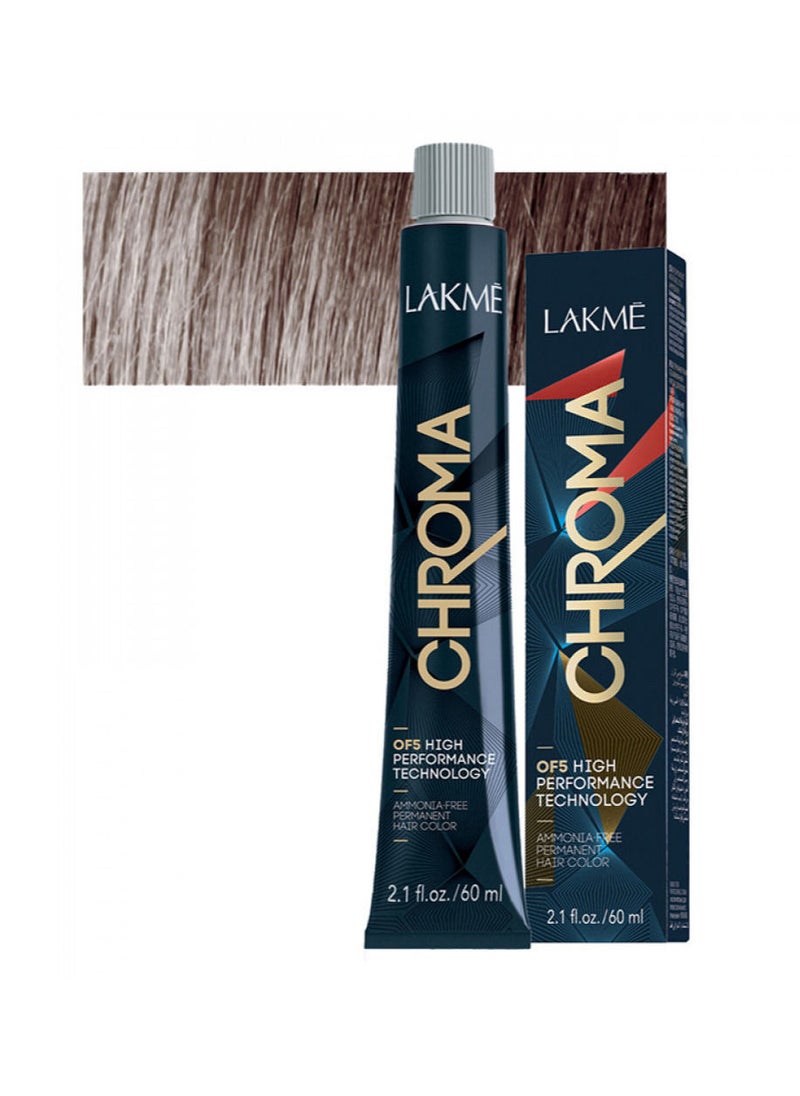 LAKME Permanent Hair Dye No Ammonia Chroma 8/17 Blue Ash Light Blonde 60ml 