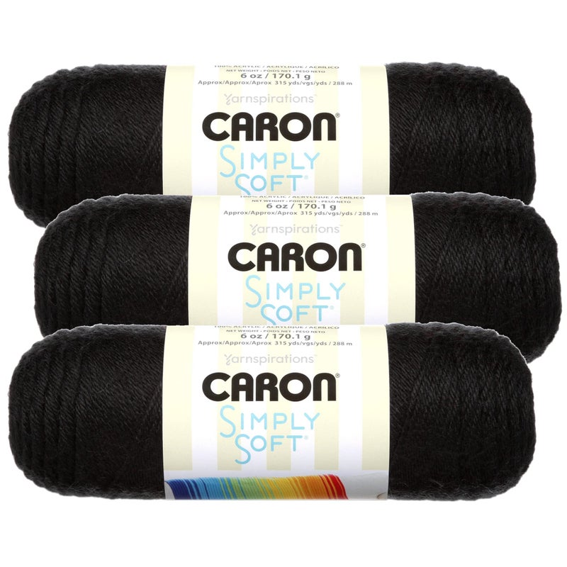 Caron Bulk Buy: Caron Simply Soft Yarn Solids (3-Pack) Black #H97003-9727 - Image 5