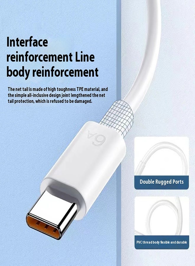 كابل USB 120 واط 10 أمبير نوع C كابل شحن فائق السرعة لهواتف شاومي وسامسونج وهواوي وهونر للشحن السريع - Image 1