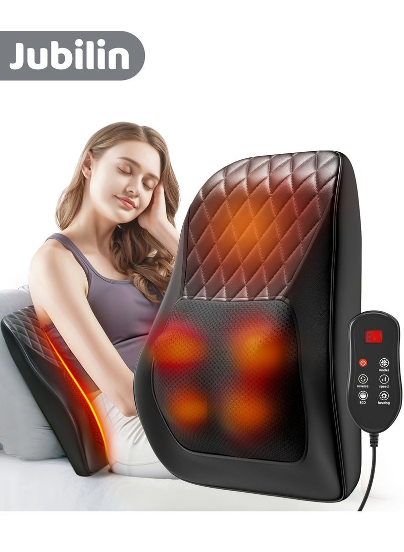 Jubilin Back and Neck Massager, Plug-In Heated Shoulder Massager, Lower Back Massager with Vibration, Massage Pillow for Neck, Back, Shoulder, Leg, Gifts for Men Women, Mother’s Day Gift - Image 2