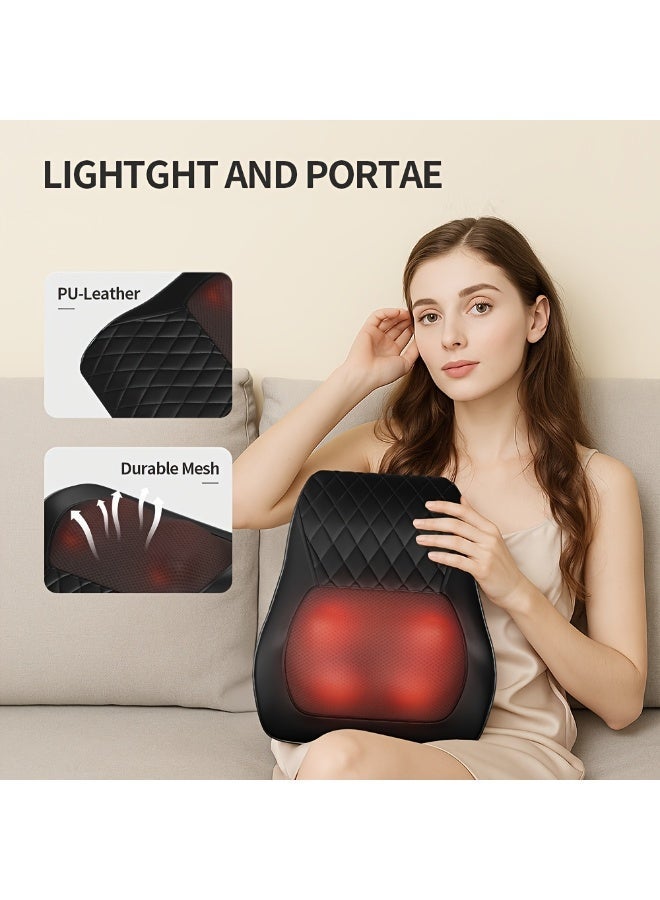Jubilin Back and Neck Massager, Plug-In Heated Shoulder Massager, Lower Back Massager with Vibration, Massage Pillow for Neck, Back, Shoulder, Leg, Gifts for Men Women, Mother’s Day Gift - Image 5
