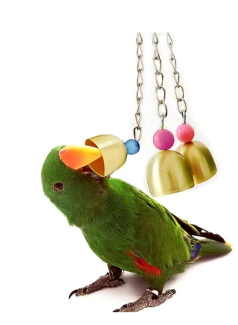 SYOSI 7 Packs Bird Parrot Toys Hanging Bell Pet Cage Hammock Swing Chewing Toy Suitable for Small Parakeets, Cockatiels, Conures, Finches, Budgie, Macaws, Parrots, Love Birds - Image 4