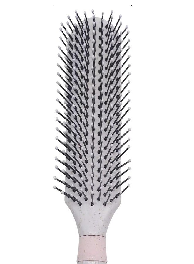 BlackLaoban Anti-Static Dotted Design Flat Hair Scalp Massage Brush Nylon Bristle Hair Brush For Blow Drying, Styling, Curling, Straighten All Type Hairs For Women & Men (Light-Purple) - Image 2
