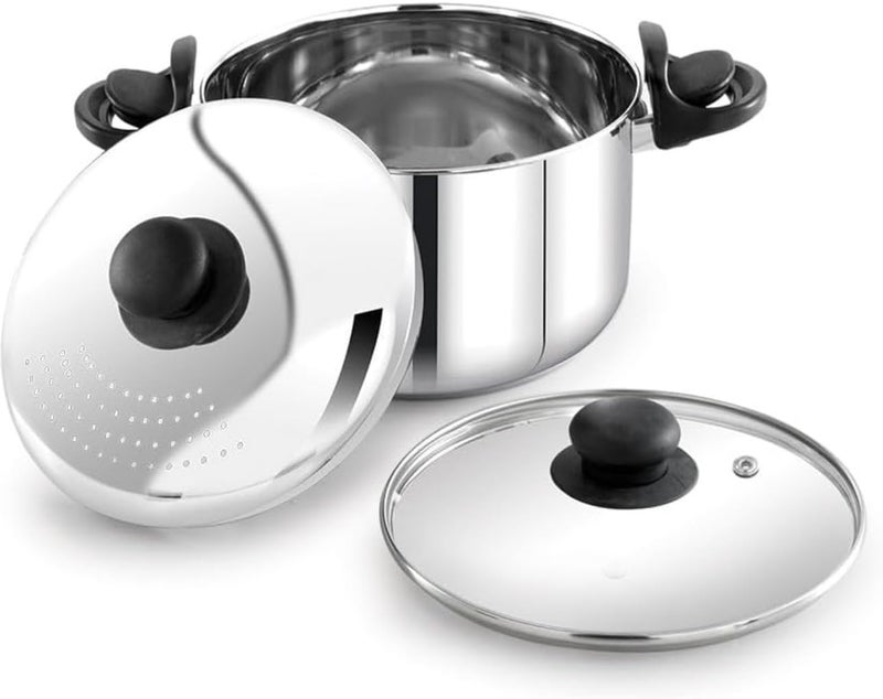 Klassi Kichen Stainless Steel StrainerLift Lock Handle PastaRice 2 Years Warranty Induction Bottom Cookware Set - Image 1