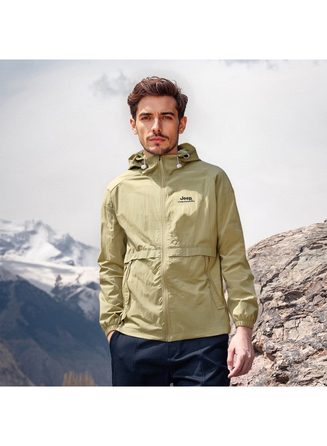 Jeep Upf50+】men's Summer Lightweight Ice Silk Sun Protection Jacket - Outdoor Sports Skin Jacket & Casual Coat - Image 2