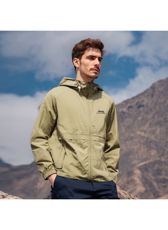 Jeep Upf50+】men's Summer Lightweight Ice Silk Sun Protection Jacket - Outdoor Sports Skin Jacket & Casual Coat - Image 4