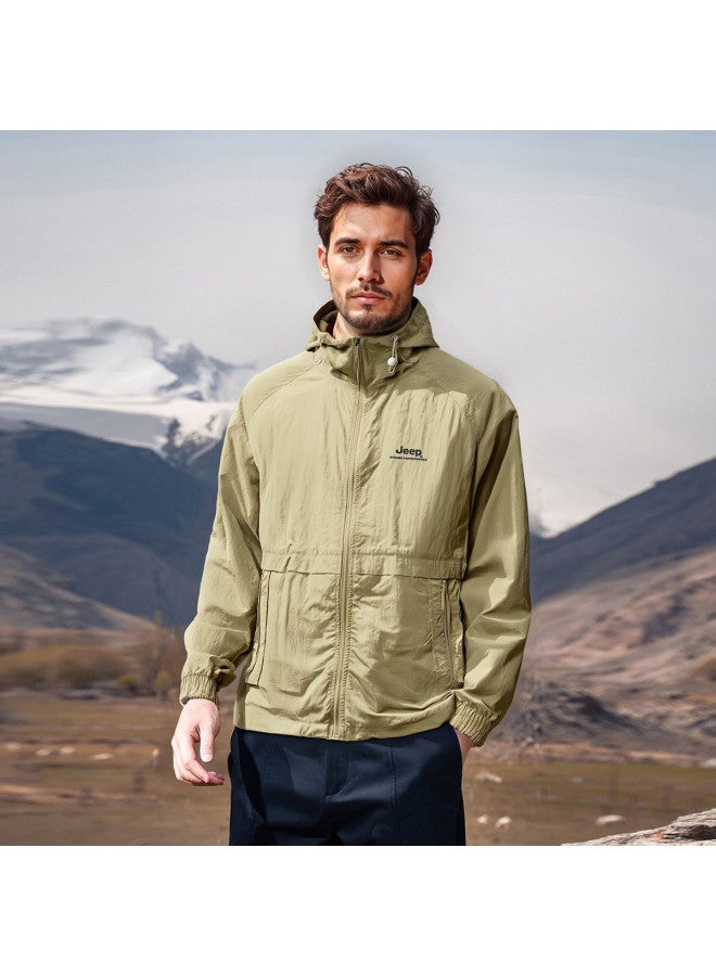 Jeep Upf50+】men's Summer Lightweight Ice Silk Sun Protection Jacket - Outdoor Sports Skin Jacket & Casual Coat - Image 5