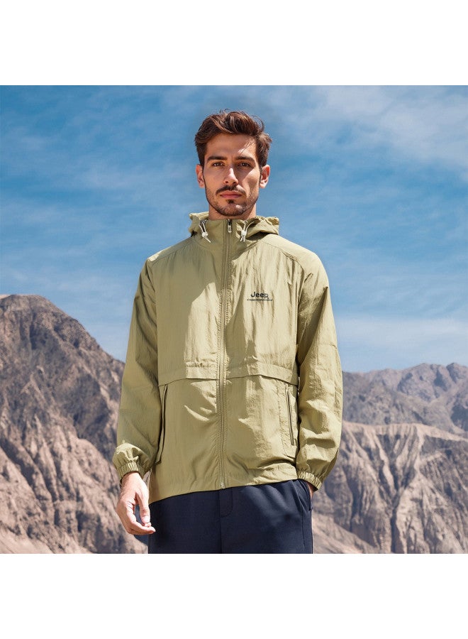 Jeep Upf50+】men's Summer Lightweight Ice Silk Sun Protection Jacket - Outdoor Sports Skin Jacket & Casual Coat - Image 3