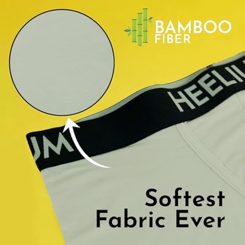 HEELIUM Bamboo Underwear Trunk for Men | 3X Softer Than Cotton & Odour Free | Stretchy Fabric & Durable Waistband - Image 3