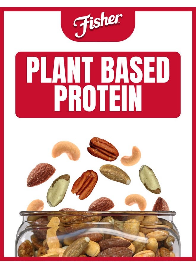 Fisher Snack Deluxe Mixed Nuts, 24 Ounces, Cashews, Almonds, Pecans, Brazil Nuts, 100% Recyclable - Image 3