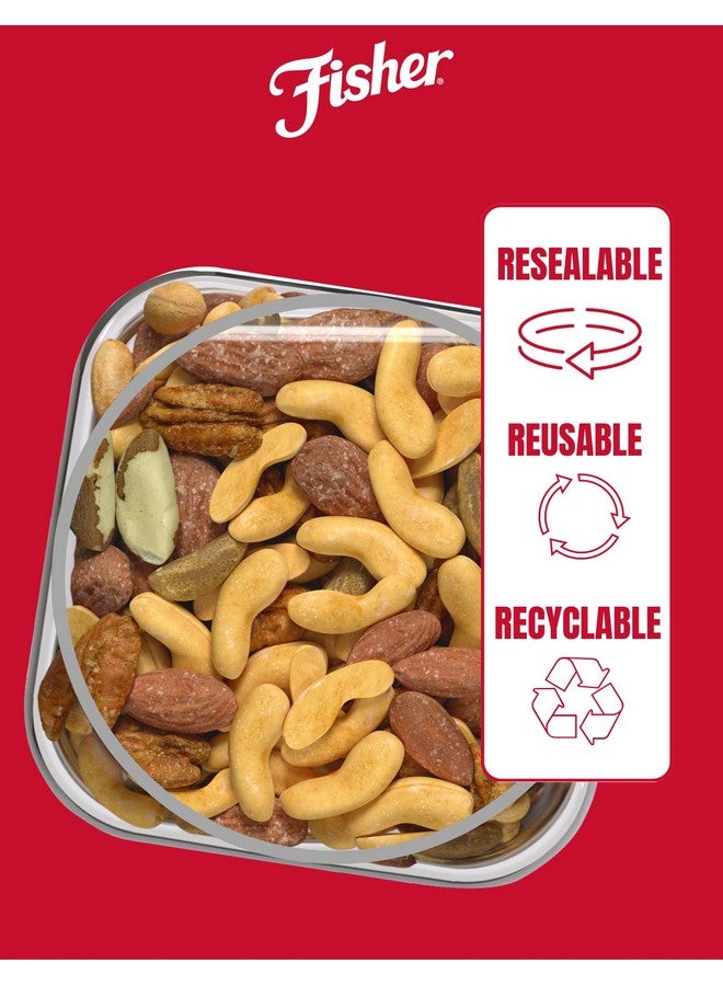 Fisher Snack Deluxe Mixed Nuts, 24 Ounces, Cashews, Almonds, Pecans, Brazil Nuts, 100% Recyclable - Image 4