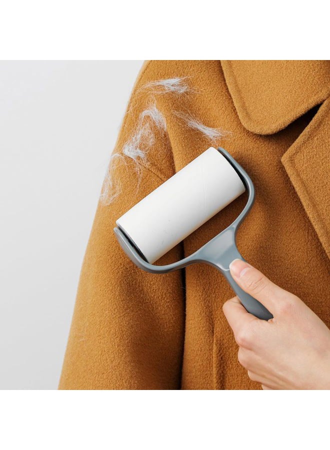 MINGRACE Reusable Lint Rollers for Pet Hair Extra Sticky Rollers for Clothes Couch Furniture, Ergonomic Lint Roller 1 Handle with 5 Refills (Dark Gray) - Image 3