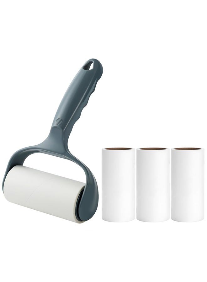 MINGRACE Reusable Lint Rollers for Pet Hair Extra Sticky Rollers for Clothes Couch Furniture, Ergonomic Lint Roller 1 Handle with 5 Refills (Dark Gray) - Image 1