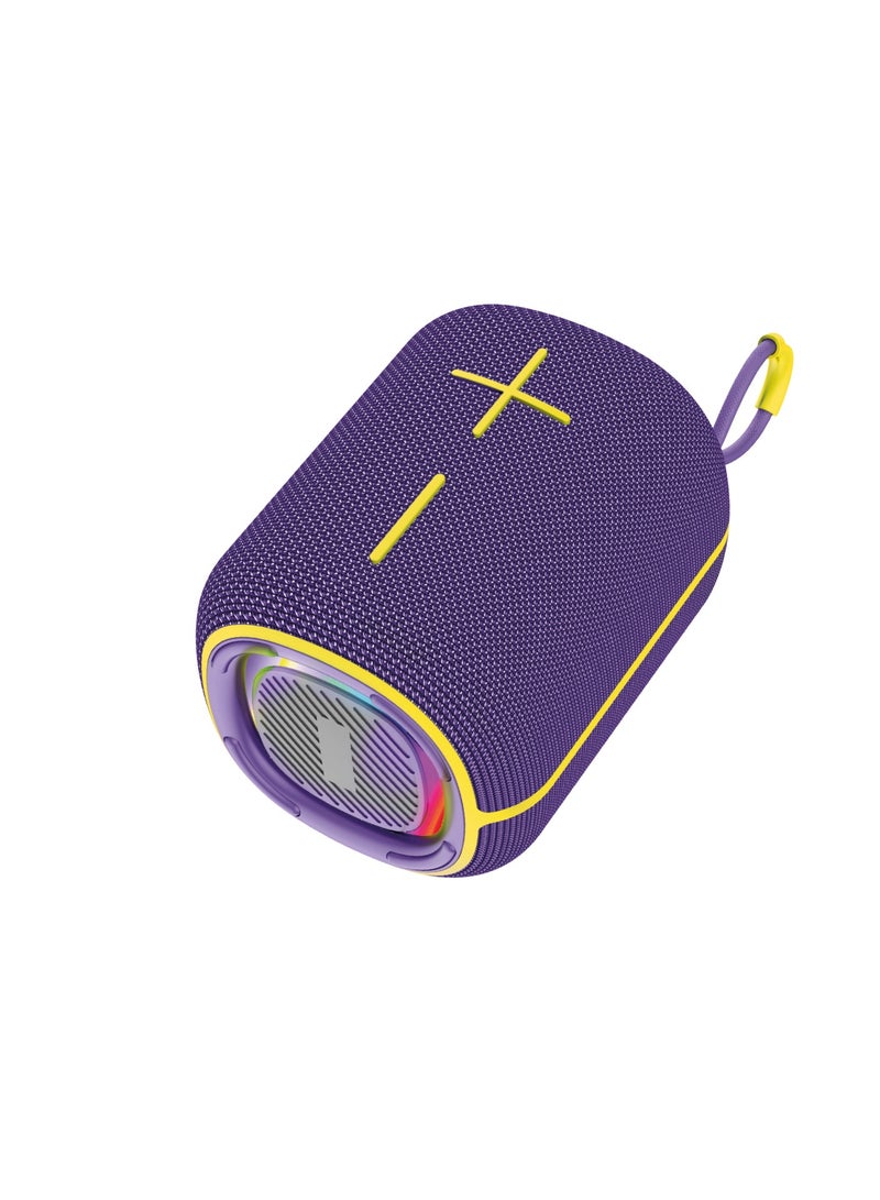 موديكس مكبر صوت بلوتوث Moodix KI23KSV6 مقاوم للماء مع فتحة بطاقة TF ومنفذ USB، بنفسجي - Image 3