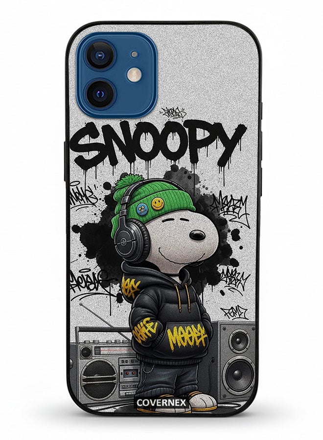 Covernex Apple iPhone 12 Protective Case Cover Printed Featuring Hip Hop Snoopy - Image 2