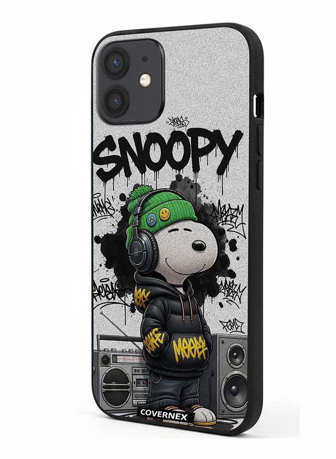 Covernex Apple iPhone 12 Protective Case Cover Printed Featuring Hip Hop Snoopy - Image 1