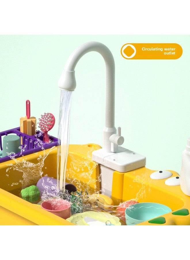 Shake The Sound Of Children's Dishwasher Table Toy Sink Basin Faucet Circulation Electric Water Outlet Play House Kitchen Girls-Color:Electric Dishwasher-Specifications:gift Box Packaging】 - Image 4