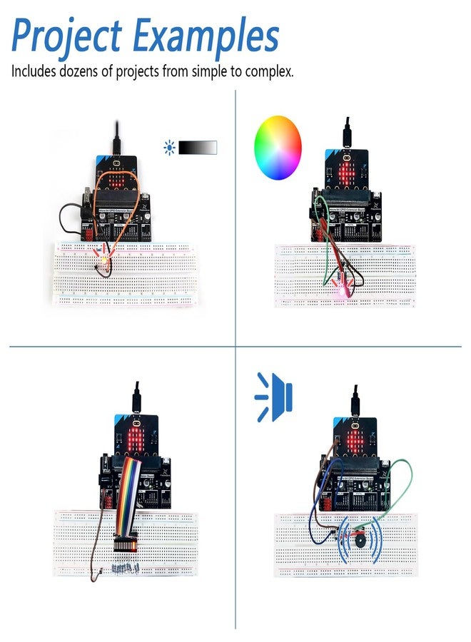 Freenove Basic Starter Kit for BBC Micro:bit (V2 Included), 179-Page Detailed Tutorial, 162 Items, 27 Projects, Blocks and Python Code - Image 5