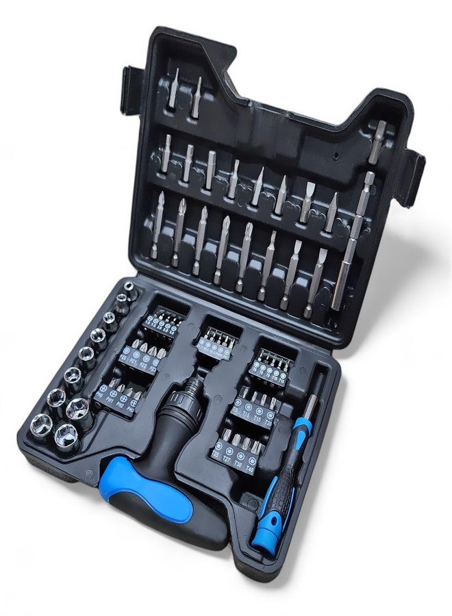 Shopper52 63 In 1 PCs Socket Set & Screwdriver Tool Kit Wrench Set Multi-Purpose Combination Bits With Storage Case For Home & Industrial Use, Garage - Image 2