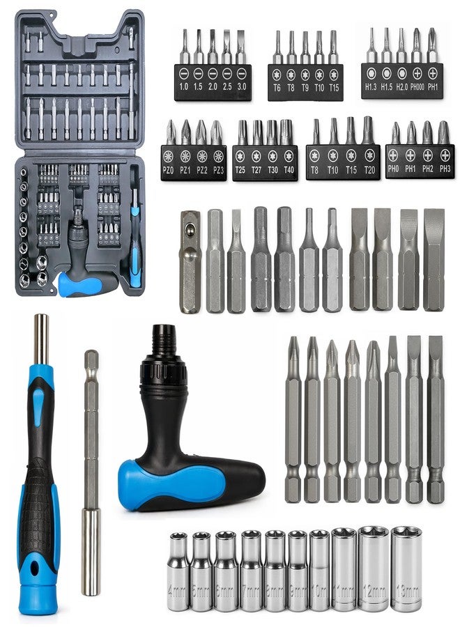 Shopper52 63 In 1 PCs Socket Set & Screwdriver Tool Kit Wrench Set Multi-Purpose Combination Bits With Storage Case For Home & Industrial Use, Garage - Image 1