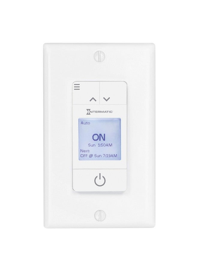 Intermatic Intermatic ST700W Ascend 7-Day in-Wall Programmable Timer - Automatic Astronomic Control, Intuitive Setup - Modern Sleek Design, Automatic DST Adjustment, Versatile 42-Event Scheduling 