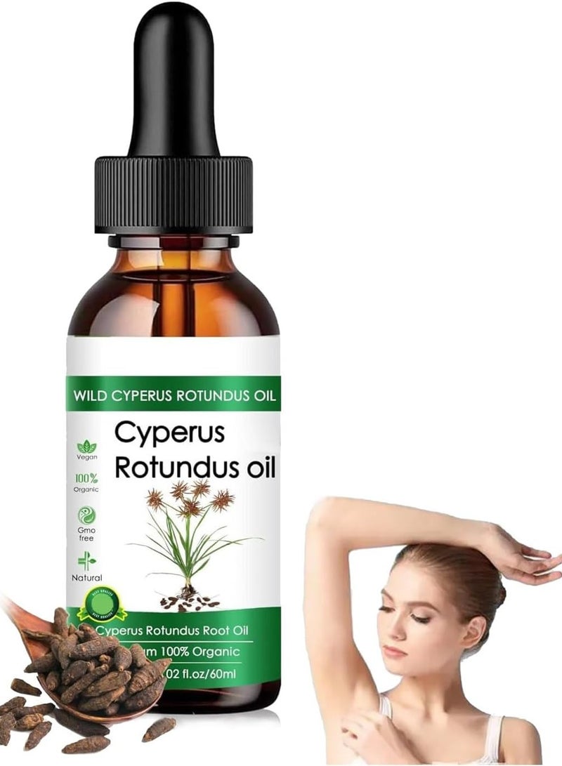 WILD Cyperus Rotundus Oil, Cyperus Oil Hair Removal,Nut Grass Oil,Hair Removal Oil,Body Hair Removal Oil,Topical Cyperus Rotundus Oil,Cyperus Rotundus Essential Oil,Naturally Reducing Body Hair Growth 60 ml - Image 1
