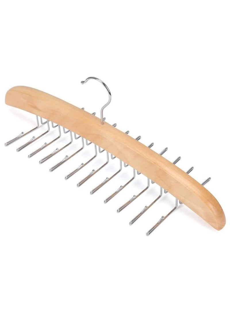 2Pcs Pack Tie Belt Hangers Adjustable 24 Clip Scarf Racks Holder Hook Hanger for Closet Organizer Storage Beige