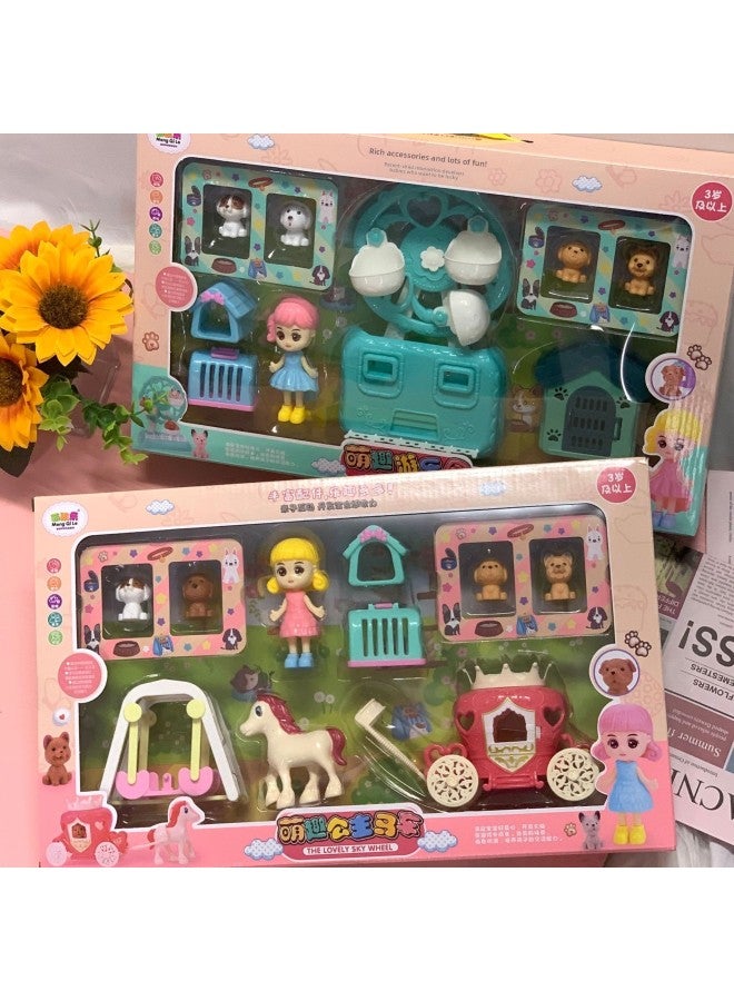 Children's Play Home Fun Amusement Park Princess Doll Carriage Pet Swing Toy Training Organization Gift Birthday-Color:Moe Fun Paradise Carriage Boxed (Random) - Image 5