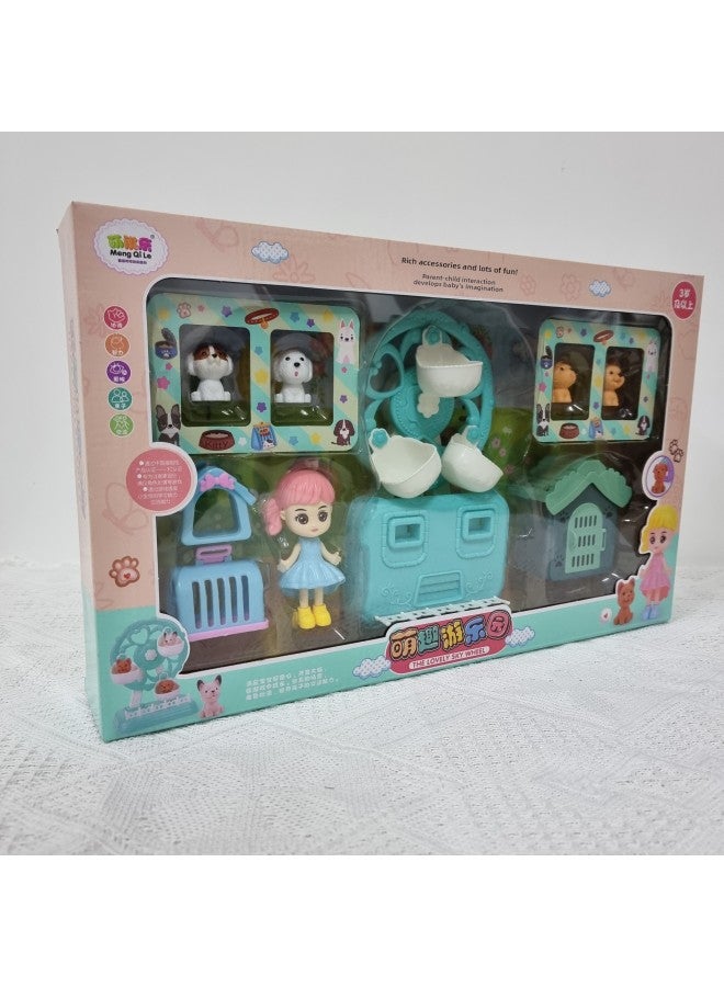 Children's Play Home Fun Amusement Park Princess Doll Carriage Pet Swing Toy Training Organization Gift Birthday-Color:Moe Fun Paradise Carriage Boxed (Random) - Image 3