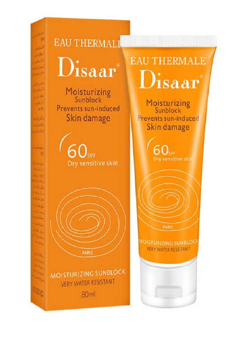 Disaar Moisturizing Sunblock Sunscreen Cream SPF60 80ml  - Image 1