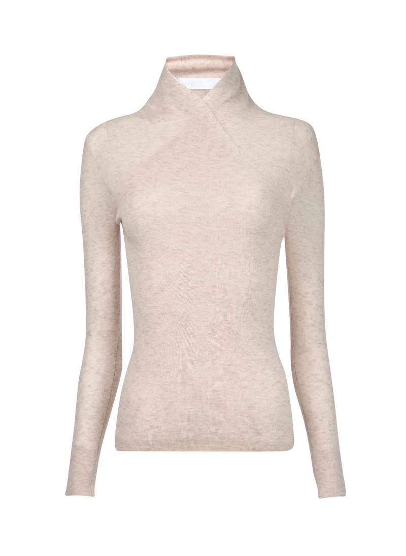 leem Wrap Neckline Sweater