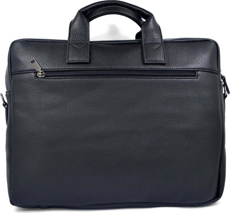 EN Deri EN Leather 15.6-17.3 Inc Waterproof Multi-Compartment Shoulder and Hand Strap Document and Laptop Bag  - Image 5