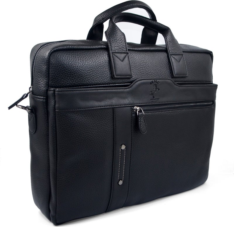 EN Deri EN Leather 15.6-17.3 Inc Waterproof Multi-Compartment Shoulder and Hand Strap Document and Laptop Bag  - Image 1
