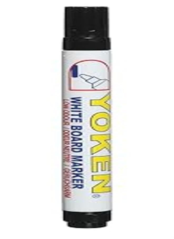 Yoken Yoken WB21 Bullet Tip Whiteboard Marker, Black 